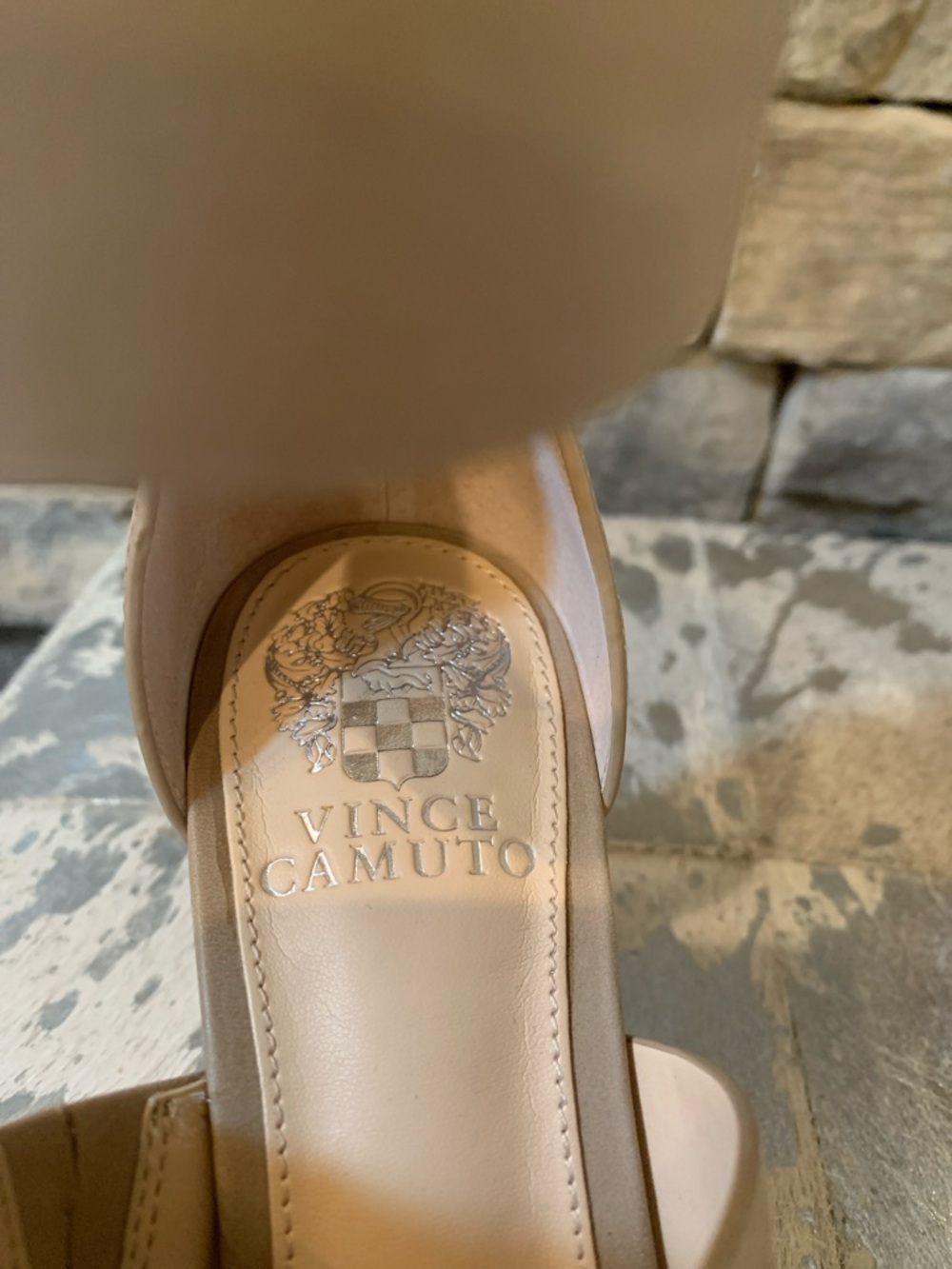 Vince Camuto Tan Wide-Strap Block Heel Sandals - Picture 5 of 8